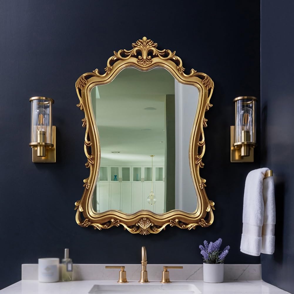 Amazon.com: Ornate Vintage Wall Mirror，Antique Gold Wood